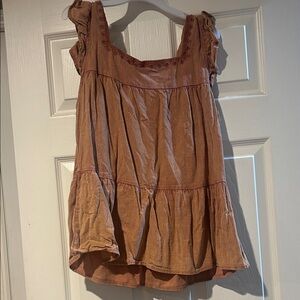 Women's Brown Sleeveless Top